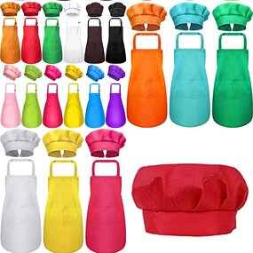 Chef Apron Set Factory - Logo Custom Children Cheap Adjustable Polyester Cooking