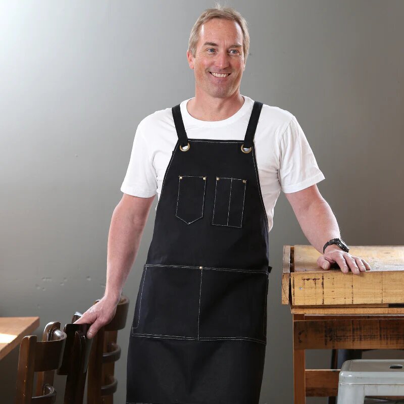 Cotton Canvas Apron Manufacturer - Custom 100% Mens Two Pockets Sublimation