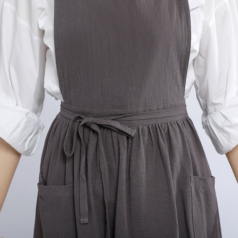 Florists Apron Manufacturer - Fashion Cotton Linen Bib Cooking Print Custom