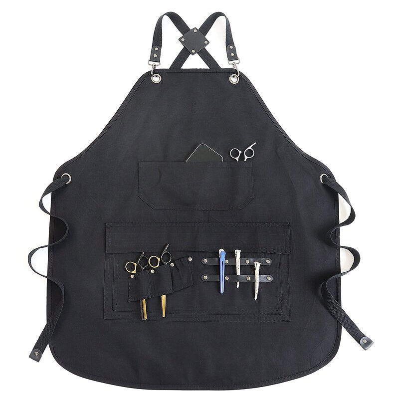 Waterproof Hairdressing Apron Factory - Black Adjustable Webbing Multi-Functional