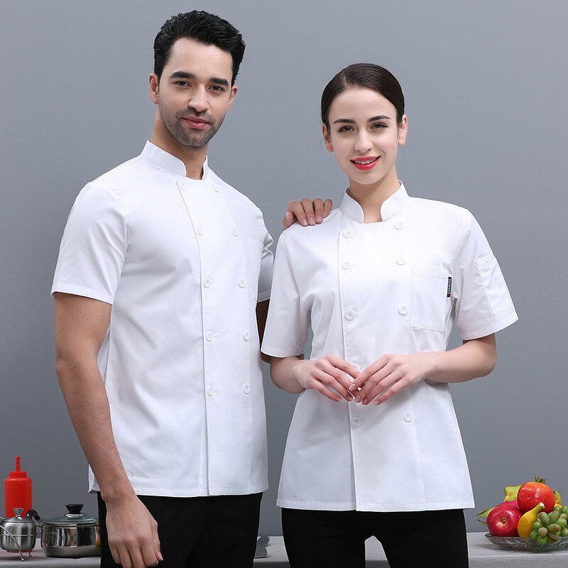 Waiter Chef Jacket Factory - Cotton Custom logo Long Solid Color Unisex Classic