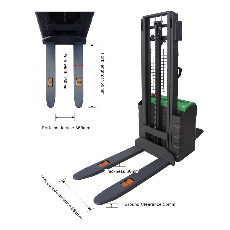 Electric Reach Stacker Manufacturer - Self Loading Custom