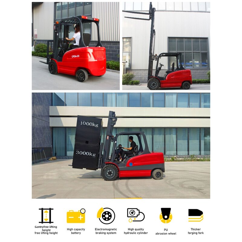 Electric Forklift Factory - 1.5 Ton Bulk with Battery Charger