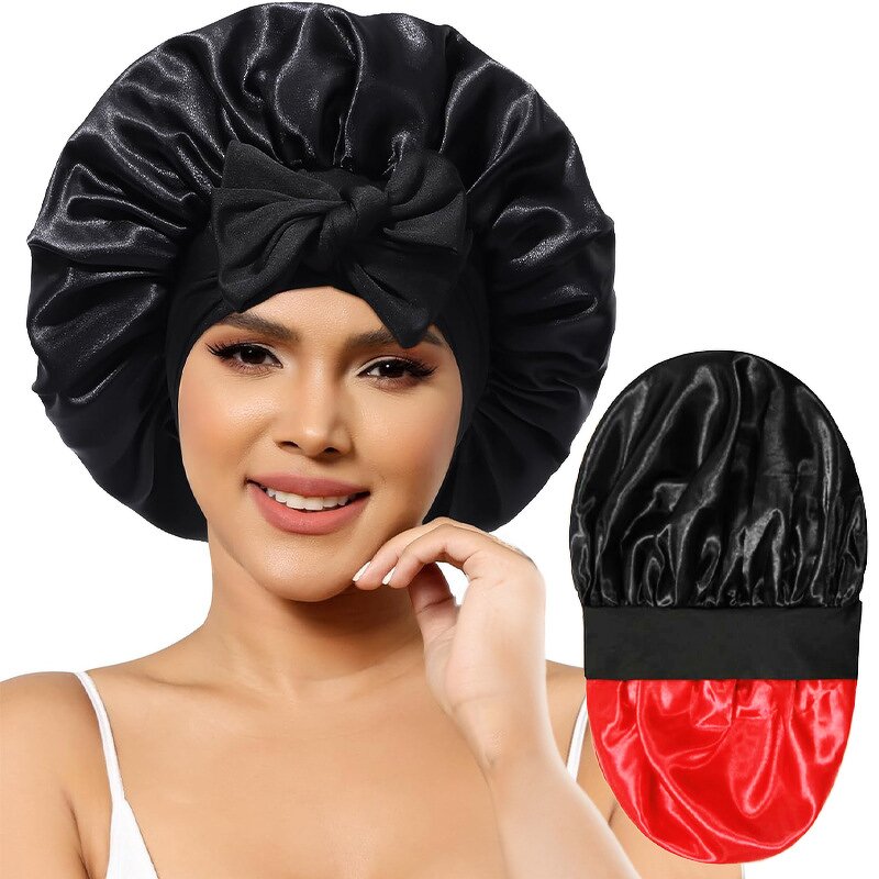 Reversible Sleeping Cap Manufacturer - Women Headwrap Silky Stin Bonnet for Long Hair