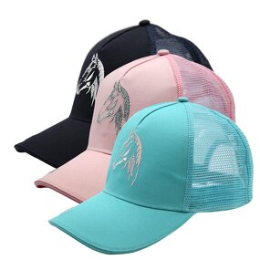 Embroidery Sport Hat Manufacturer - Factory Supplier Custom 5 Panel Horse Embroidery Mesh