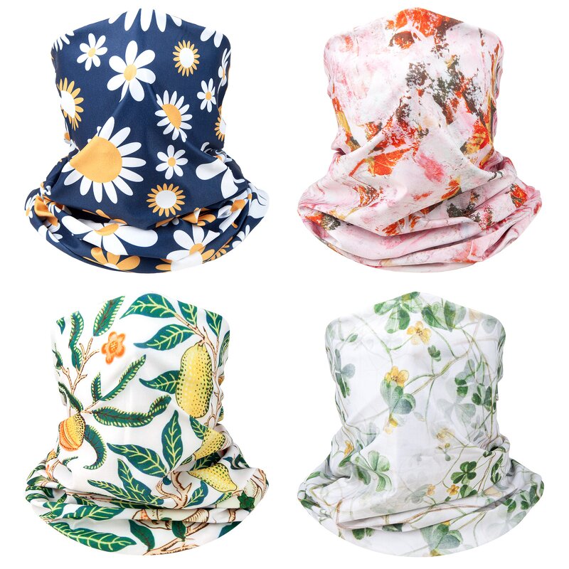 Bandana Scarf Set Supplier - 4Pcs Summer UV Sun Protection Cooling Polyester Trail