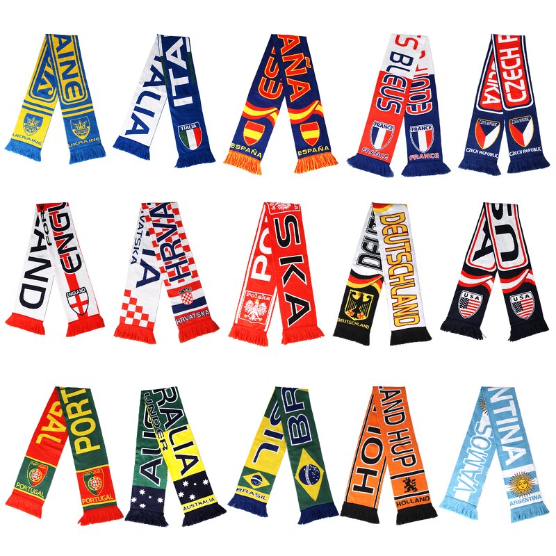 Sport Supporter Scarf Factory - Custom Wholesale Knitting Acryl Team Jacquard for Clubs