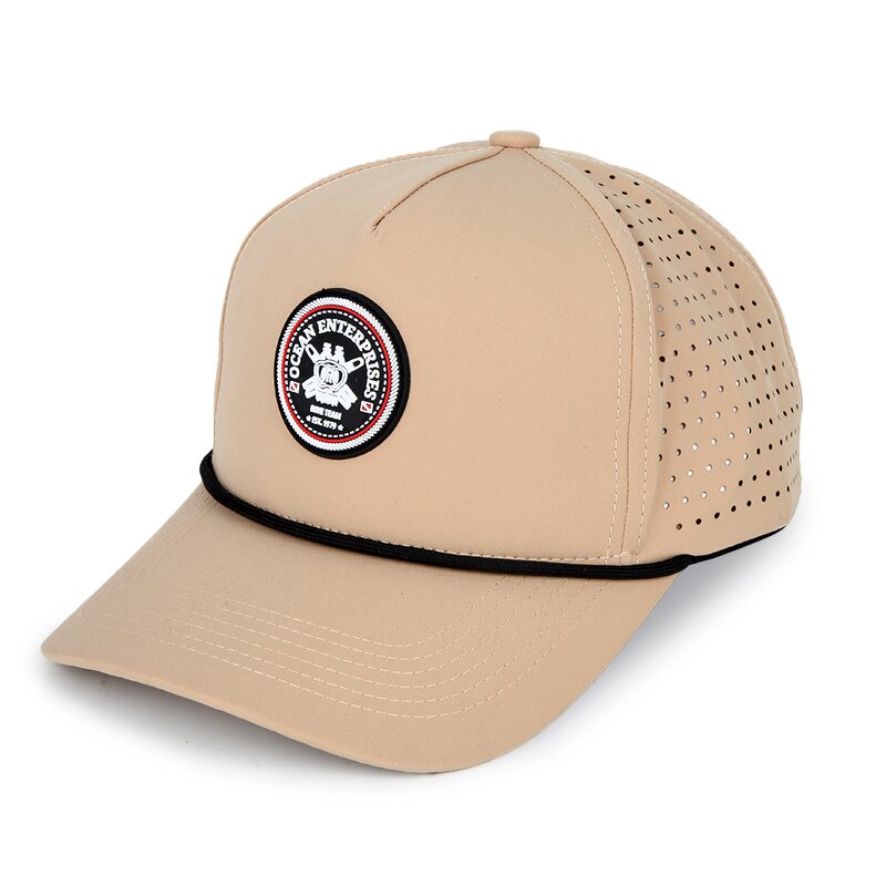 Punching Holes Golf Cap Supplier - Custom Fashionable Baseball With Laser Cut Beach