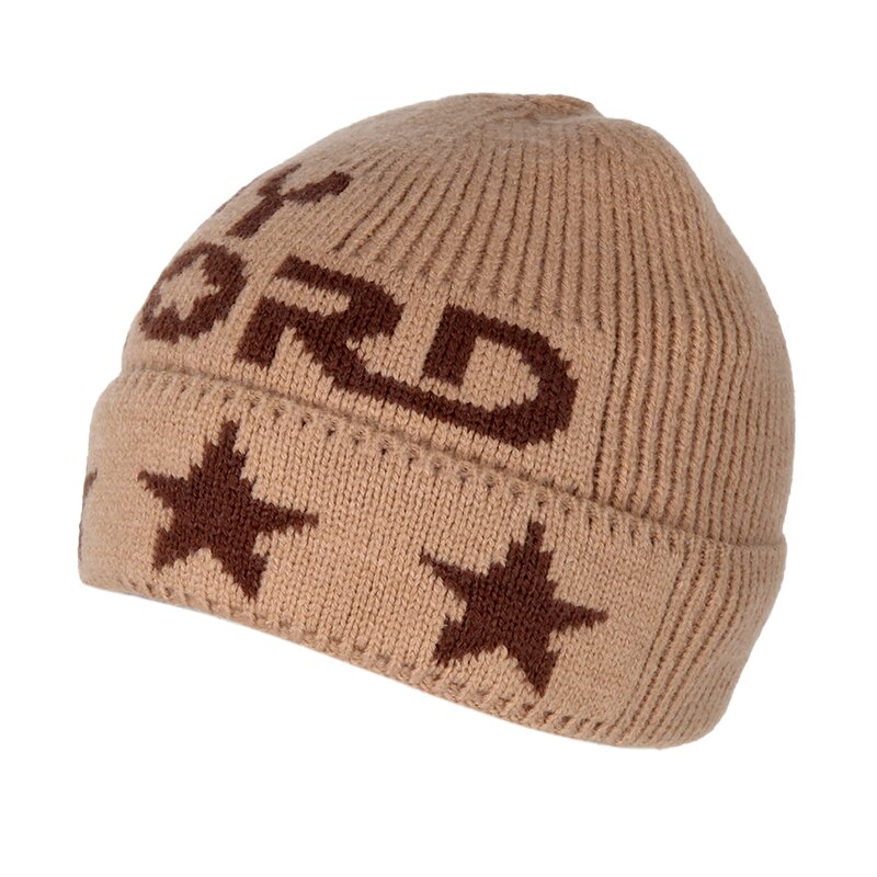 Jacquard Kids Beanie Set Manufacturer - Cute Star Knitted Skull Neck Warmer Scarf