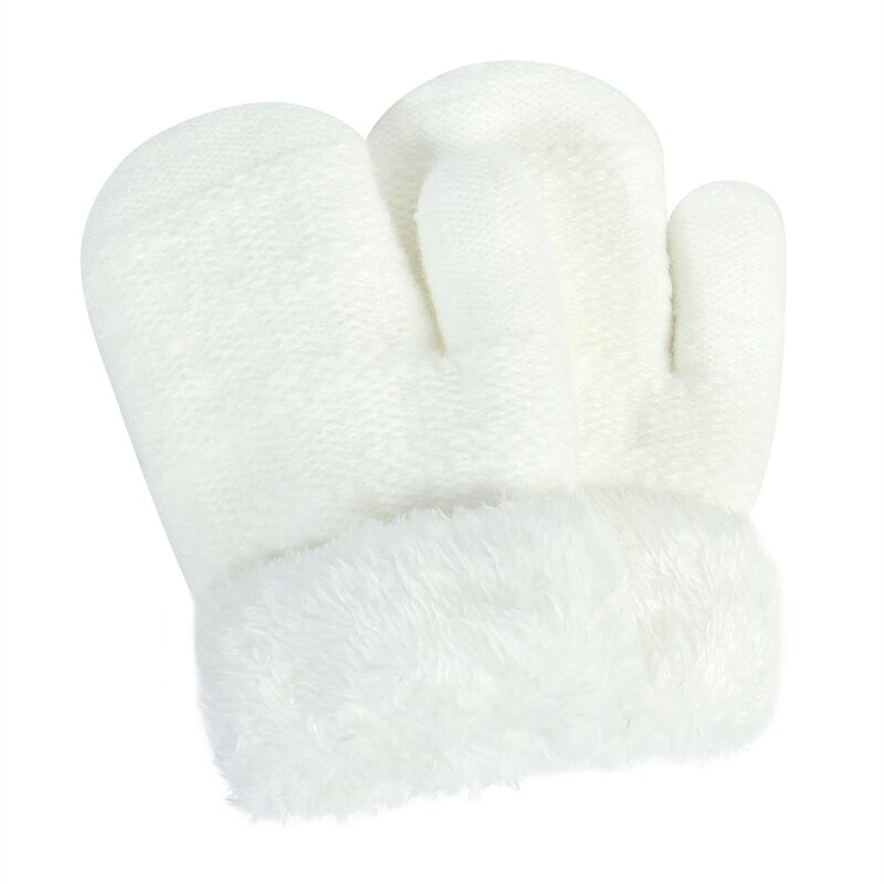Baby Winter Gloves Factory - Sewingman Sweet Ski Gloves Knitted Mittens With Furry Cuff