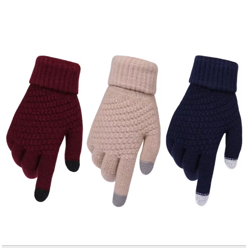 Touch Screen Gloves Manufacturer - Custom Acrylic Jacquard Unisex Warm Winter Gloves