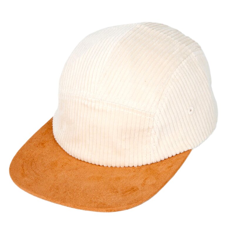Corduroy Camp Cap Factory - Custom 5 Panel Logo Style Snapback Flat Brim