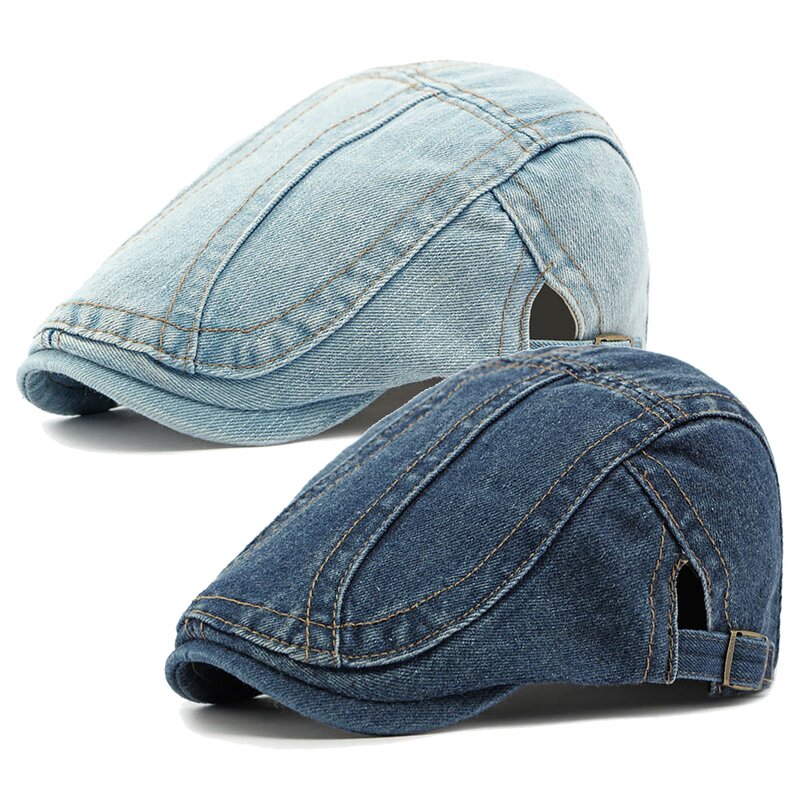 Vintage Denim Beret Supplier - Hot Sale Washed Ivy Hat for Men Women Custom Logo