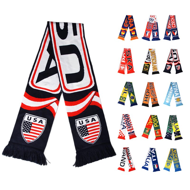 Sport Supporter Scarf Factory - Custom Wholesale Knitting Acryl Team Jacquard for Clubs