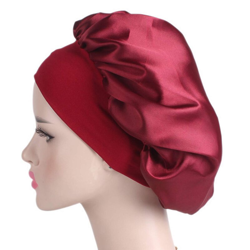 Hair Wrap Hat Factory - Women Bonnet Cap with Elastic Wide Band for Sleeping Shower