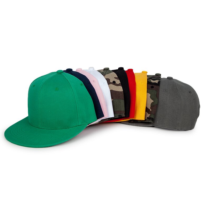 Cotton Twill Snapback Cap Supplier - Customized Logo Structured Flat Brim 6 Panel Sport