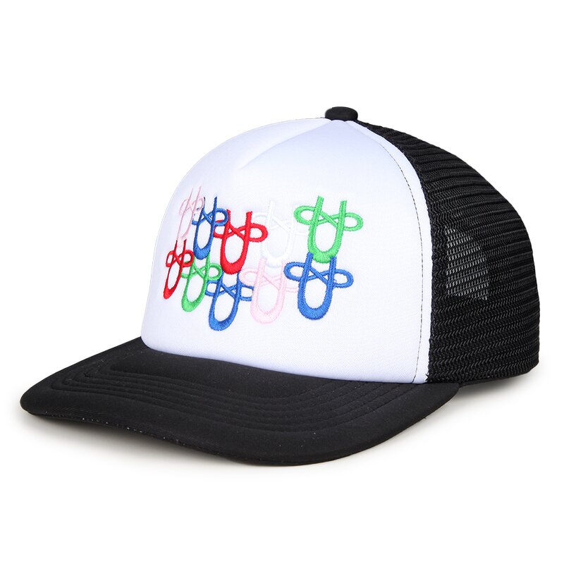 Polyester Trucker Cap Supplier - Customized Foam Flat Brim Snapback Mesh Embroidery