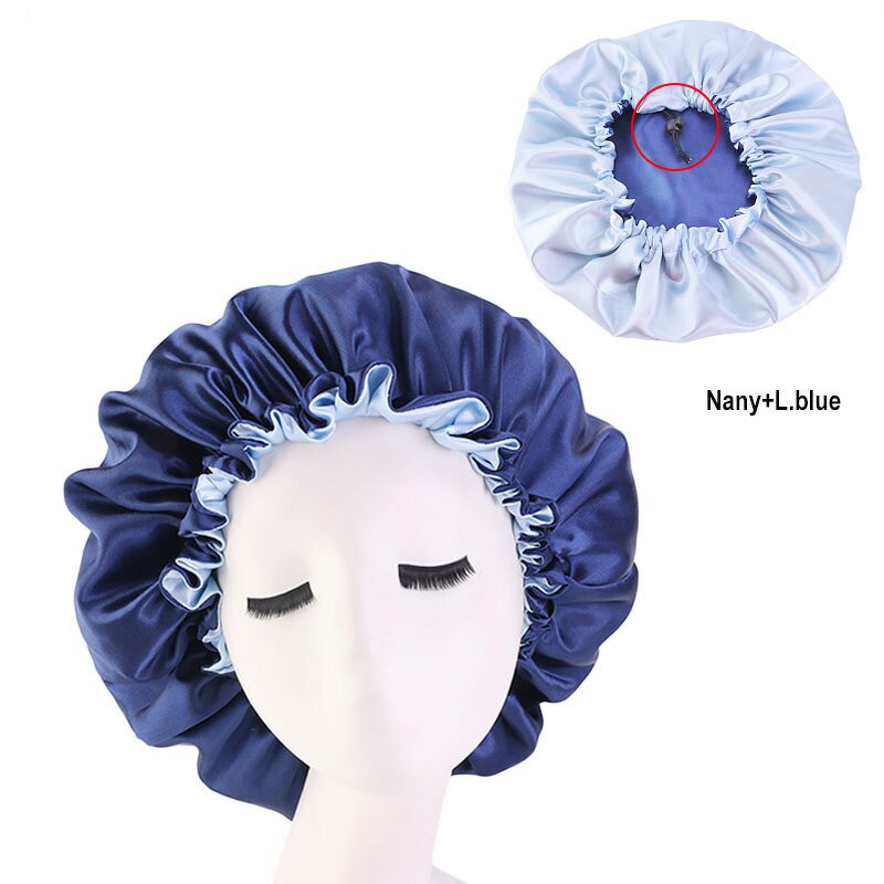 Silky Satin Sleeping Cap Manufacturer - High Quality Large Reversible Double Layered
