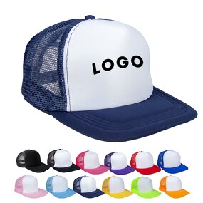 Sublimation Trucker Hats Supplier - Mens Women 5 Panel Polyester Foam Mesh Baseball