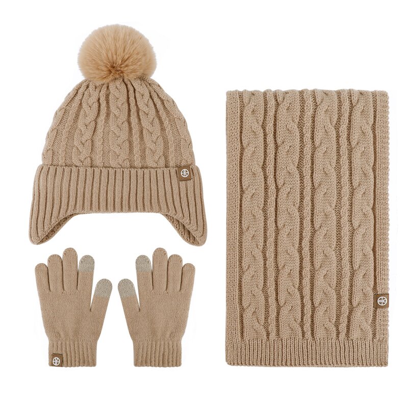 Children's Winter Set Supplier - Wholesale Three Pieces Sets Beanie Scarf Gloves
