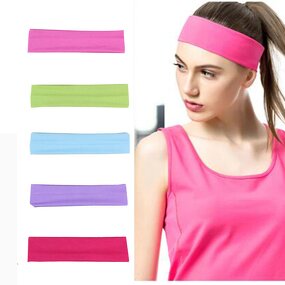 Yoga Sports Headband Supplier - New Style Sweat-proof Solid Color With Elastic Design