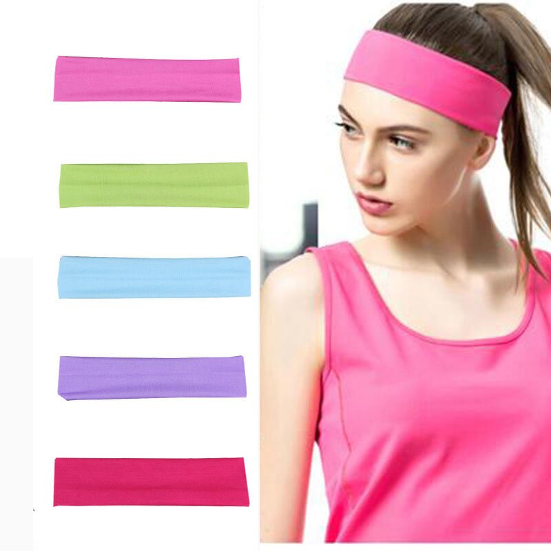 Yoga Sports Headband Supplier - New Style Sweat-proof Solid Color With Elastic Design