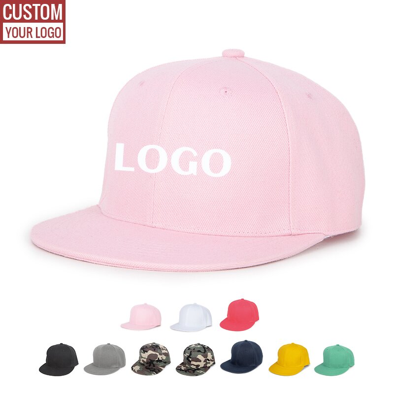 Cotton Twill Snapback Factory - Customized Logo Structured Flat Brim Sport 6 Panel