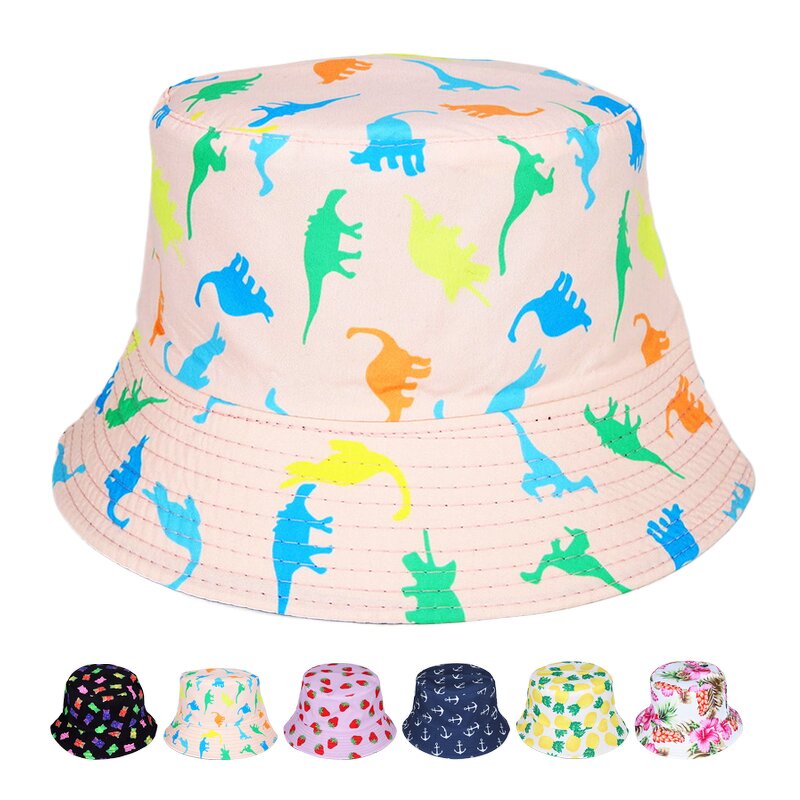 Summer Bucket Hat Supplier - Customized Floral Logo Unisex Adults Kids Casual Daily