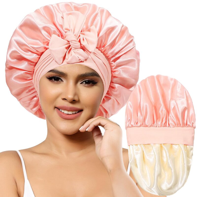 Reversible Sleeping Cap Manufacturer - Women Headwrap Silky Stin Bonnet for Long Hair