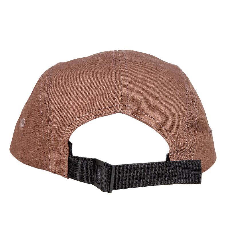 Unstructured Camp Hat Manufacturer - 5 Panel with Custom Embroidered Logo Nylon Snap