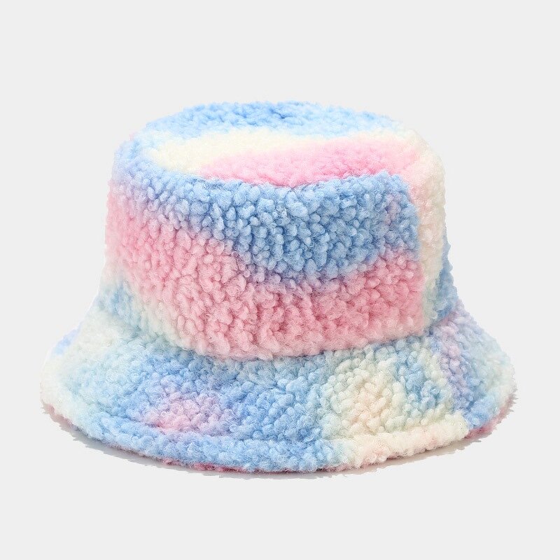 Faux Fur Bucket Hat Factory - Wholesale Tie Dye Rainbow Winter Designer for Women