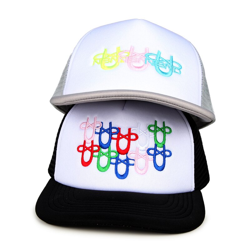 Polyester Trucker Cap Supplier - Customized Foam Flat Brim Snapback Mesh Embroidery