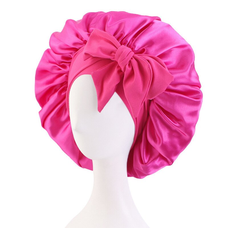 Sleeping Bonnets Supplier - Hot Sale Large Tie Band Adjustable Straps Hair Cap