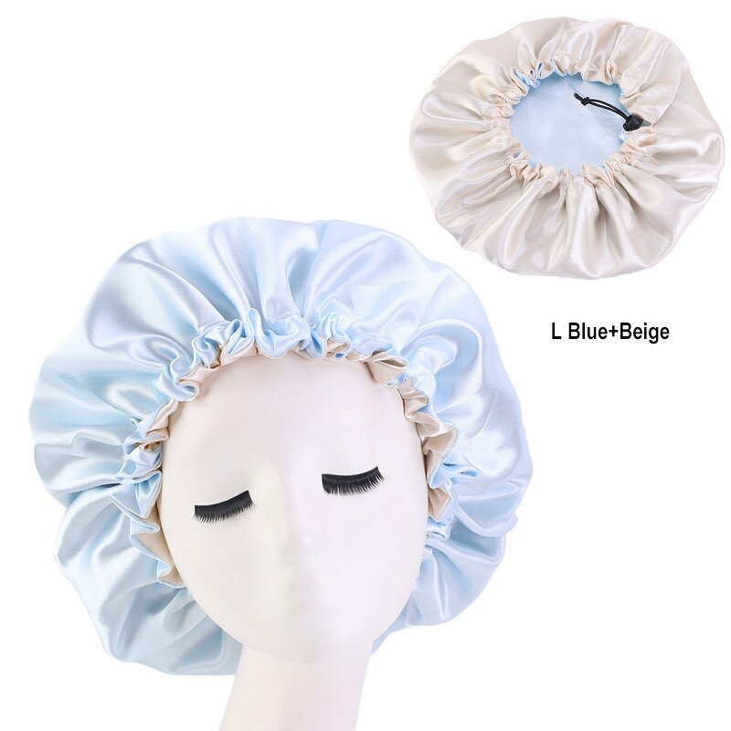 Silky Satin Sleeping Cap Manufacturer - High Quality Large Reversible Double Layered