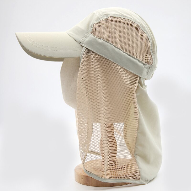UV Protection Sports Hat Factory - Lightweight Mesh with Removable Neck Flap Hiking