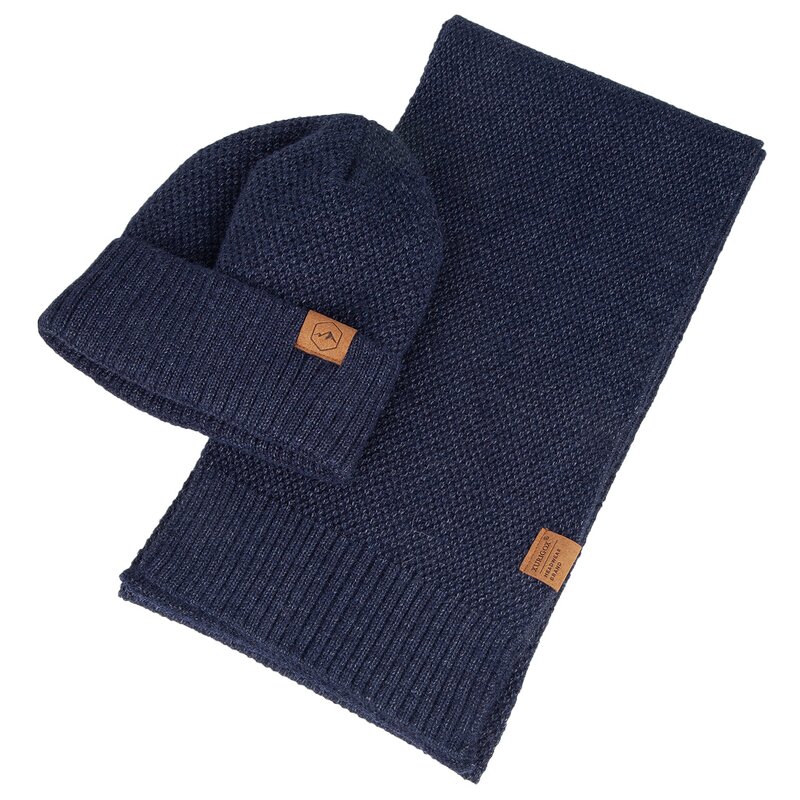 Winter Beanie Set Manufacturer - Wholesale Custom Warm With Fleece Lining Scarf Set