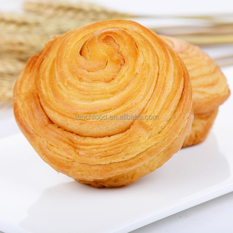 2500g Custom Hot Selling  Bulk Boxed Soft and Sweet Hand Torn Bread Thousands Layers Wheat Bread Round Bread Cake
