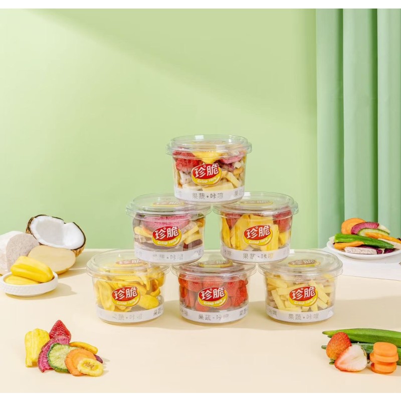 Wholesale Healthy Instant Dried Banana Chips ECO Crunchy Mixed Dried Fruits and Vegetable  Snacks Freeze Fruit Custom