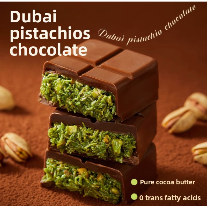 Dubai Chocolate Factory Offering OEM Services Supports Customized Flavors Packaging Logos for Bulk Orders Halal Certified Snack