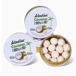 Original Coconut Flavored Hard Candy in Rich Fragrance Internet Famous Snack with Popular Tin Can Packaging Refined Coconut Pulp