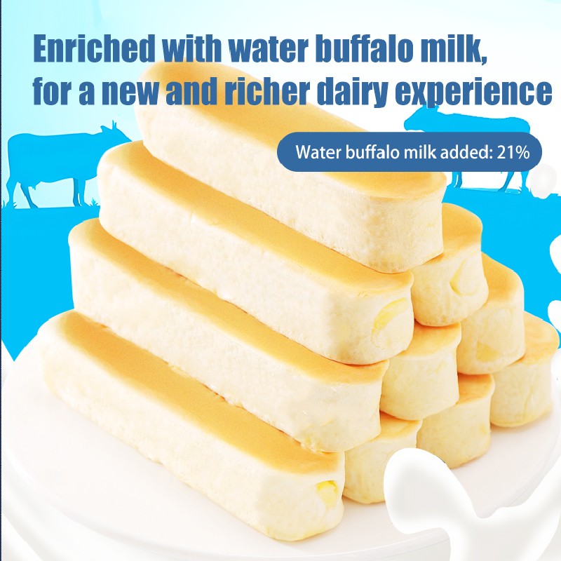 New Arrival Water Buffalo Milk Protein Bar Cake Stick Bread Soft Cake Pastry Stuffed Cake in Bulk Box