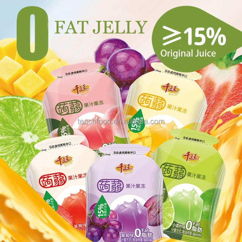 Zero Sugar Flavored Konjac Jelly Drinkable Vitamin C Vegan Indonesia Jelly Drink
