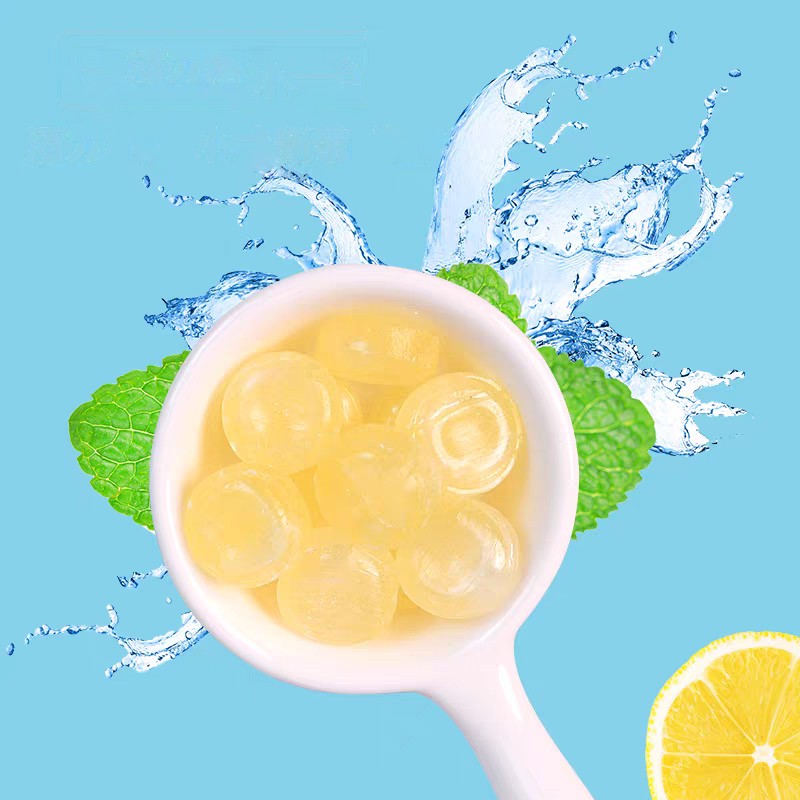 Internet Celebrity Sea Salt Lemon Flavored Hard Candy Individually Packaged in Bags Halal Sweet Salty Fruit Flavor Sweets