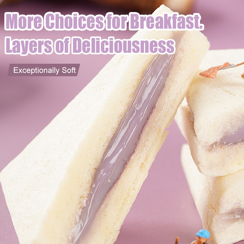 Wholesale Soft Taro Sandwich Toast Stuffed Sandwich Packed White Bread  Breakfast Toasts Sandwich
