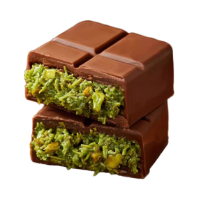 Hot Selling Candy Chocolate Manufacturer Selling Handmade Vegetarian Kataifi Pistachio Paste Dubai Flavor Palmin Halal Chocolate