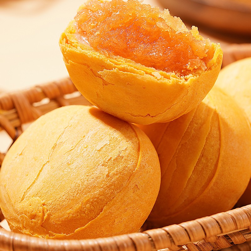 Traditional Chinese Pastry  Tangerine Peel Yam Autumn Pear Cake Sandwich Biscuits Dessert Pastry Fruit Flavor Crisp Pie Cake