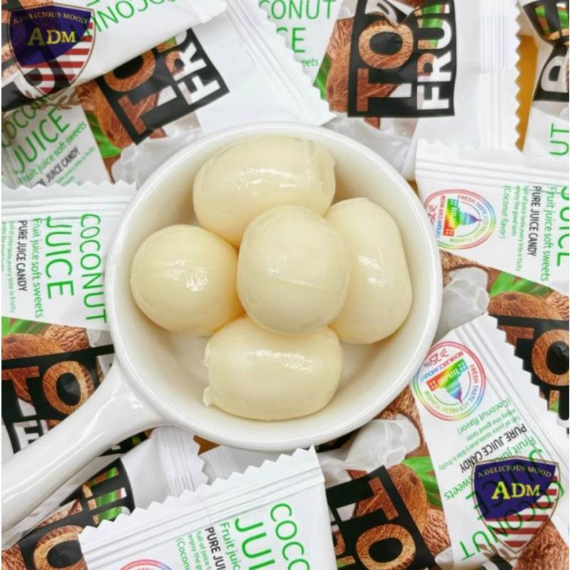 Original Coconut Zero Essence Health Candy Mango Milk Fruit Flavored Gummy Snack Bulk Bagged for Weddings Certified Halal Bar