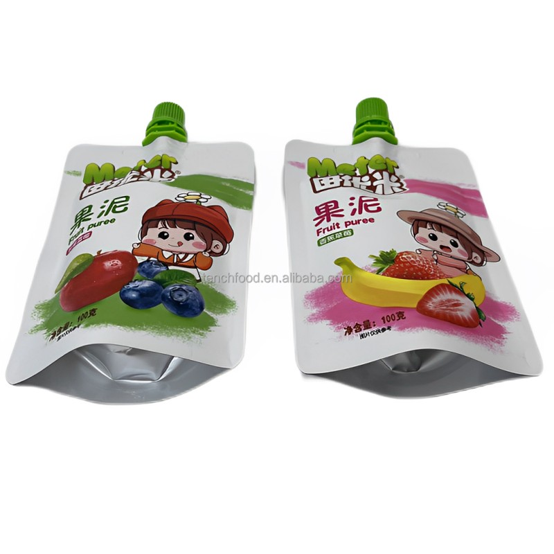 OEM Custom Organic Baby Food Packaging Bag Sealed Liquid Baby Food Bag with Spout