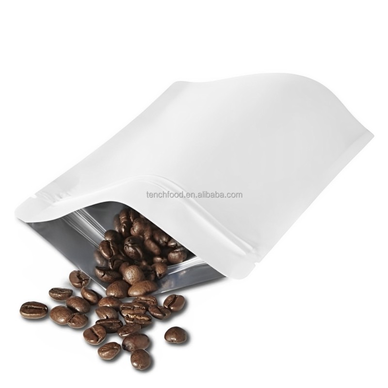 Reclosable Print Matt Finished Zipper Lock Stand up Tea Pouch Black Food Packaging Coffee Bean Packaging Pouch