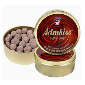 Coffee Flavored Hard Candy with Mint Taste Refreshing Snacks for Office Tin Can Cool Coffee Sweets Canned VC Mint Coffee Candy
